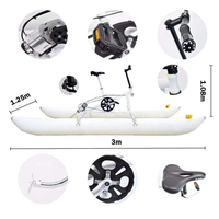 QIQU Cycle aquatique à propulsion humaine avec une vitesse de 18 km/h pour Park Lake Bateau à pédales pour une personne