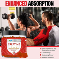 Gummies de Créatine Monohydrate en Gros, 120 Unités – Favorise la Croissance Musculaire, Complément Nutritionnel pour l'Entraînement et le Sport