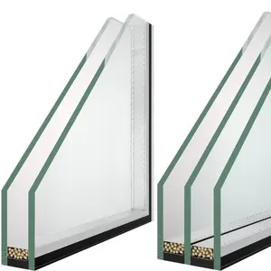 types of 8mm double glazing insulated toughened building glass in greenhouse windows units price