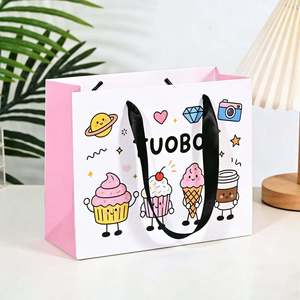 Bolsas de Papel para Semillas Reciclables al por Mayor con Asas, Bolsas de Embalaje para Bebidas Personalizadas para Restaurantes y Comercios Minoristas - Product Image 3