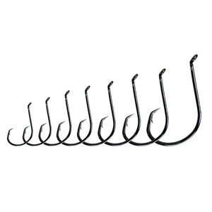 Palmer 7384 thể thao bạch tuộc vòng tròn móc câu cá nước mặn màu đen cao Carbon thép bạch tuộc câu cá móc J móc bù đắp cá móc - Product Image 2