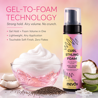Mousse Coiffante Gel-foam OEM Marque Privée pour Boucles, Soin Capillaire Fixation, Volume, Hydratation Longue Durée, Sans Résidus