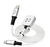 Mini chargeur 2-en-1, charge rapide, chargeur magnétique pour montre, câble portable Type C, câble USB C vers USB C 60W