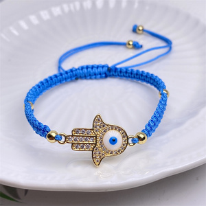 Réglable Dainty <span class=keywords><strong>Evil</strong></span> Eyes Perlé Bracelet Cubique Zircone À La Main Rouge Corde Protection Bijoux Chanceux <span class=keywords><strong>Evil</strong></span> Eyes Bracelet - Product Image 4
