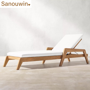 Canapé <span class=keywords><strong>d</strong></span>'<span class=keywords><strong>extérieur</strong></span> spacieux et moderne <span class=keywords><strong>en</strong></span> teck <span class=keywords><strong>Lit</strong></span> de soleil <span class=keywords><strong>en</strong></span> <span class=keywords><strong>bois</strong></span> tout temps avec table <span class=keywords><strong>d</strong></span>'appoint Expérience de sièges confortables - Product Image 1