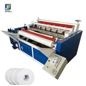 Machine de rouleau de papier Jumbo, machine de rouleau de papier de soie de refendage de rembobinage