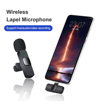 Portable double revers K9 sans fil stéréo Lavalier Microphone ensemble de Microphone en plastique YouTube Vlogging en direct téléphone portable en streaming