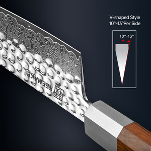 Ensemble de couteaux de <span class=keywords><strong>chef</strong></span> japonais avec couteau à viande tranchant en acier Damas VG10 martelé à la main, manche de luxe en bois de rose - Product Image 4