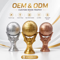 Trophée de basket-ball 3D en résine HBL de grande taille, forme personnalisée, prix pour matchs scolaires, souvenirs et cadeaux
