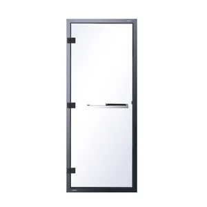 High Quality Stainless Steel Frame Aluminum Frame Tempered Glass Door for Dry Sauna Room Wet Steam Bath Room