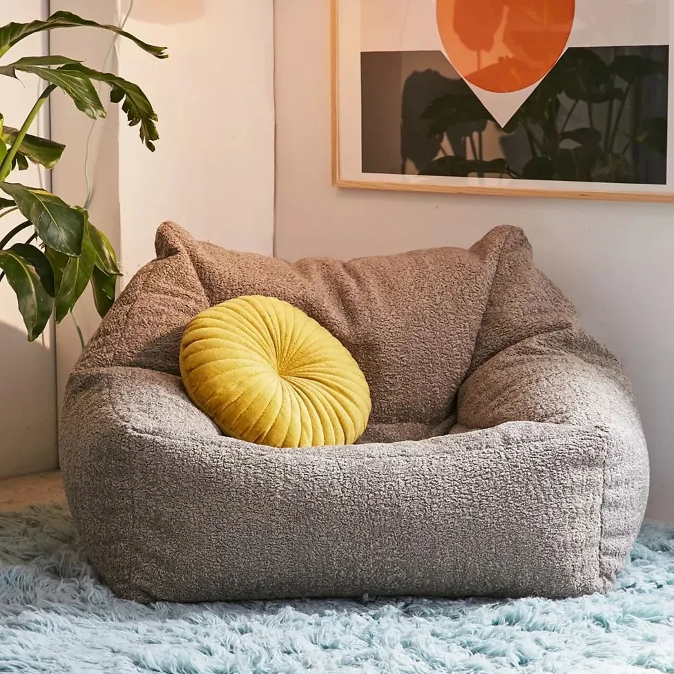 Hot Selling Eenvoudige Moderne Minimalistische Fluwelen Comfort Stof Vrijetijdsliggend Woonkamer Zitzak Stoel