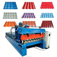 Machine automatique de formage à froid de tôles de toiture vernissées à grande vitesse avec contrôle PLC pour la production de tuiles de toiture