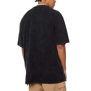 Camiseta de Verano Casual para Hombre, Cuello Pequeño, Hombros Caídos, Talla Grande, Venta al por Mayor, OEM, Media Manga, Holgada, Deportiva - Product Image 2