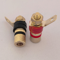 Rouge Noir Laiton Nickel Petite MINI 4mm Fiche Banane Haut-Parleur Prise Audio Binding Post