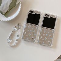 Nouvelle coque de téléphone pliable en TPU effet miroir, motif dessin animé, anti-chute, pour Samsung Zflip3 Zflip4 Zflip5 Zflip6, en stock