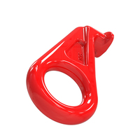 SLR Crochet de levage latéral pour conteneur en acier forgé allié 12.5T G80, rouge, avec maillon de connexion, emballé pour l'exploitation minière