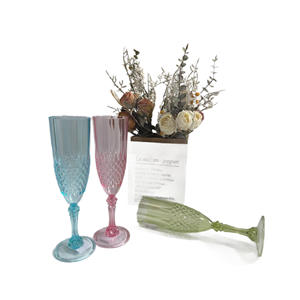 <span class=keywords><strong>Verre</strong></span> à vin rouge classique PS transfrontalier avec motif diamant, design flûte à <span class=keywords><strong>pied</strong></span> haut, durable et écologique - Product Image 5