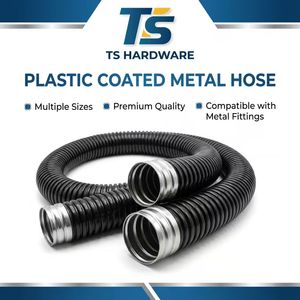 Tubo Flessibile <span class=keywords><strong>Corrugato</strong></span> in Acciaio Zincato Rivestito in PVC, Impermeabile, per Protezione Cavi Elettrici 1/4, Modello <span class=keywords><strong>20</strong></span> - Product Image 1