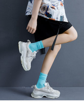 Chaussettes de sport en coton blanc et noir personnalisées pour hommes, avec logo, marque privée, séchage rapide, pour enfants