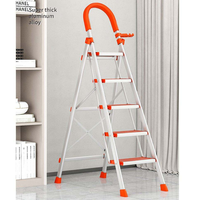 Échelle escamotable multifonction en aluminium au design moderne pour entrepôt, extérieur, supermarché et usage domestique
