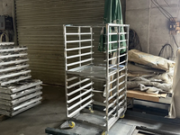 Chariot de boulangerie en acier inoxydable avec roues, chariot de refroidissement commercial pour plaques de cuisson pleines et demi-plaques pour un stockage efficace des produits de boulangerie