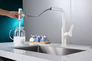 Rubinetto a Collo Lungo per Lavello, Miscelatore Monocomando per <span class=keywords><strong>Cucina</strong></span> Commerciale con Doccetta Estraibile a 360° °   Rubinetto da <span class=keywords><strong>Cucina</strong></span> Girevole - Product Image 4