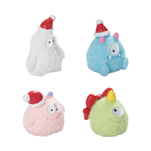 Miniature Cartoon Christmas Monster Ornament Resin Figurine Dollhouse Home <b>Decoration</b> Desktop <b>Car</b> Decor Indoor Use - Product Image 1