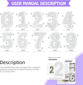 <strong>Large</strong> Marquee Light up <strong>Numbers</strong> Mosaic Balloons Frame Pre-Cut Thick Frame <strong>Foam</strong> Cardboard <strong>Numbers</strong> for Party Decoration Birthday - Product Image 3