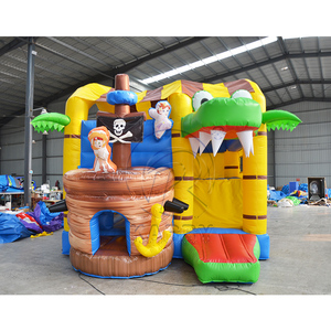<span class=keywords><strong>Castillo</strong></span> Inflable Comercial de Aventura Pirata con Diseño de Cocodrilo de la Jungla, <span class=keywords><strong>Castillo</strong></span> Hinchable de Dibujos Animados HPFburg - Product Image 2