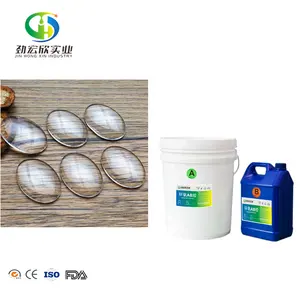 Resina epóxi cristalina anti-amarelecimento e sem bolhas auto-niveladora fácil mistura 3:1 resina dome para chaveiros adesivos