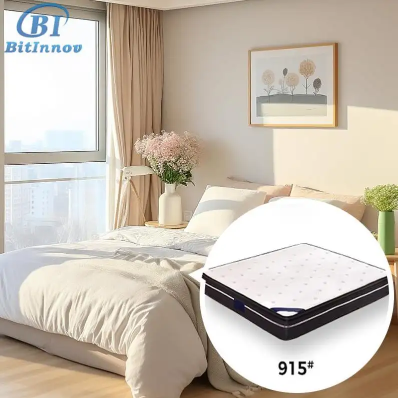 Bitinum No.915 200*180*25cm Muestra Gratis todo colchón de cama en espiral de espuma de aire de colchón de látex cama king size