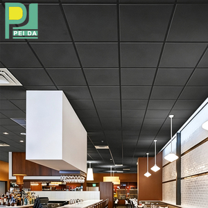 Plaques de <span class=keywords><strong>plafond</strong></span> modernes en fibres minérales acoustiques pour <span class=keywords><strong>suspension</strong></span> de bureau avec design micro-perforé et contrôle du son - Product Image 1