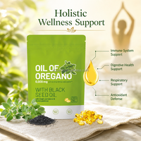 Capsules d'huile d'origan et de graines de cumin noir 6000mg, formule double, pour le bien-être immunitaire, 300 unités, pour adultes
