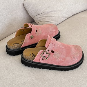 Zapatos de mezclilla estilo retro con punta invertida, pantuflas para mujer, estilo veraniego, de una pieza, con suela suave, modernos, zapatos sin cordones para hombre - Product Image 2