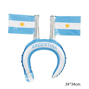 Groothandel Opblaasbare Mini Vlag Hoofdband Ballonnen Geschilderd Ontwerp Vlag Haar Hoepel Voor Sportevenement Carnaval Feest Decor Benodigdheden - Product Image 4