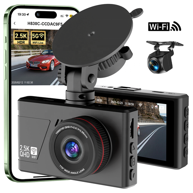 3 Inch Ultra HD 2.5K Car Dashcam GPS WIFI 1080P Reverse Camera Night Vision Dual Cameras IPS Screen G-sensor Parking Monitor