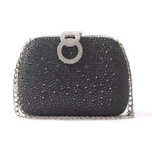 กระเป๋าคลัทช์สำหรับงานเลี้ยงสำหรับผู้หญิงรุ่นใหม่ ประดับด้วยเพชรเทียม วัสดุ PU แฟชั่น ขนาด 20x7x12 ซม. ปิดแบบ Snap พร้อมสายสะพายไหล่ - Product Image 1