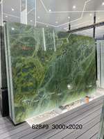 Dalle de marbre en quartzite vert Victoria Regia naturel de conception luxueuse exclusive du Brésil