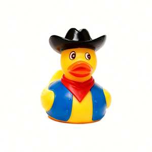 Promo Toy Cowboy Duck Children's Bath Toys Vinyl Ducks Water Toys Wholesale <b>Floating</b> Little Yellow Ducks - Product Image 3