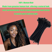 Extensions Dreadlocks Micro-Link Faits Main 100% Cheveux Humains Vierges Brésiliens Super Double Drawn pour Femmes Hommes Pleins et Naturels