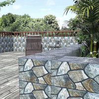 Carreaux de porcelaine antibactériens 3D effet brique 300x600mm |   Carreaux muraux extérieurs modernes pour les façades d'hôtels et de villas, antidérapants