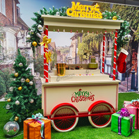 Chariot à bonbons détachable personnalisé Chariot à bonbons Joyeux Noël pour la décoration avec enseigne LED