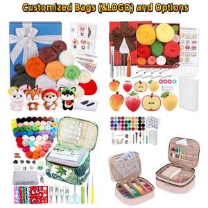 Handmade DIY 40-Color <strong>Wool</strong> Roving Set Educational Crafts Needle Felting Tools Cartoon Animals Kit for Children's Felt <strong>Craft</strong> - Product Image 2