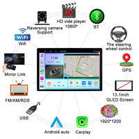 Radio de Coche Android con Pantalla Táctil 2DIN de 7, 9 y 10 Pulgadas, Navegación GPS, Reproductor Multimedia de Video, Montaje en el Tablero, Reproductor de CD, Pantalla OLED