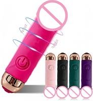 Mini vibromasseur réaliste 10 vitesses, stimulateur clitoridien et point G, rechargeable par USB, silencieux et étanche, outil de plaisir discret