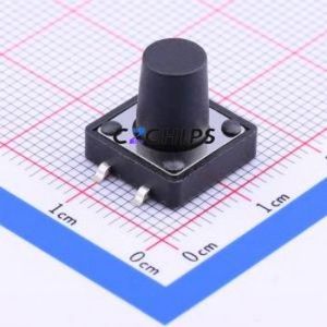 K2-1103SP-P4SW-04 Tactile Switch SMD-4P,12x12mm Switch Single Pole Single Throw Round Button 2.5N Vertical Mount - Product Image 1