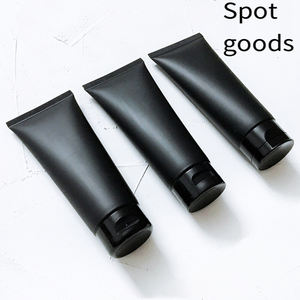Mattschwarzer Kunststoff 100ml Soft Squeeze Cosmetic Tube <span class=keywords><strong>3</strong></span>,4 fl.oz. Flip Top Deckel Gesichts reiniger Hautpflege Shampoo/Maske Rundes Muster - Product Image 2