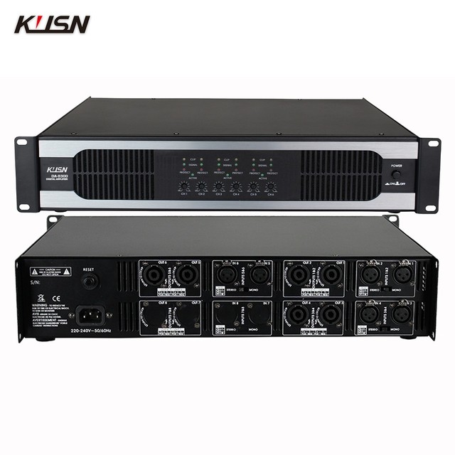 300Wx8 8 Ohm Professional CLASS D Digital Amplifier Stereo Power Factor Correction High-End Large Performances Bars Party