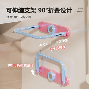 Washbasin Stand Rectangle Foldable Wall Mounted Storage Rack Eco Friendly Bathroom Shelf - Product Image 4