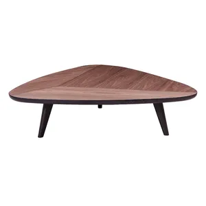 현대 하이 엔드 독특한 레드 오크 솔리드 우드 삼각형 커피 테이블 거실 중간 테이블